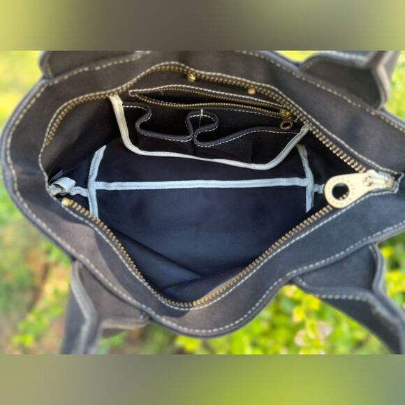 Marc by Marc Jacobs Distressed Canvas Black Small Tote Model #: 0622.61 - Picture 11 of 15